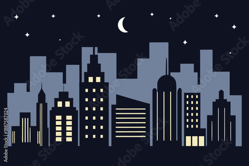 night city in the night