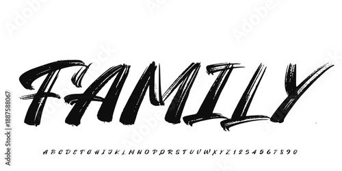 Elegant lettering font handdrawn brush style art uppercase modern serif fonts typography, vintage casual creative vector ilustration casual design fashion