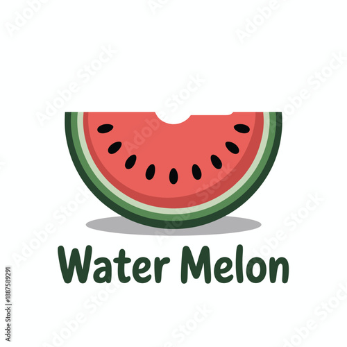 Fresh watermelon slice illustration