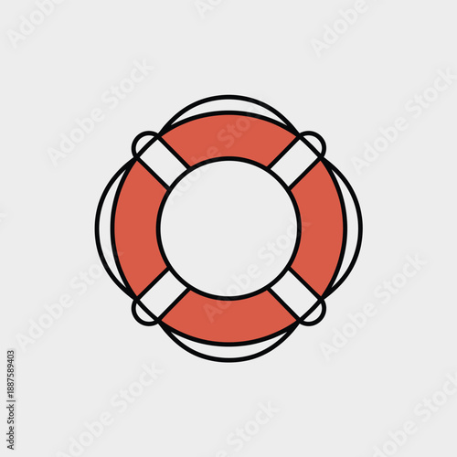 Lifebuoy icon illustration