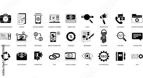 Icon for digital marketing and business