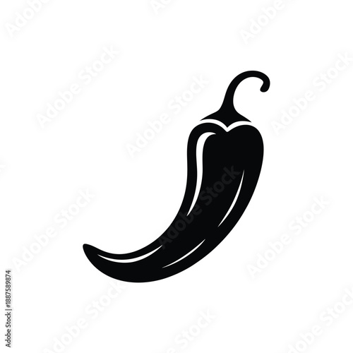 Black chili pepper illustration