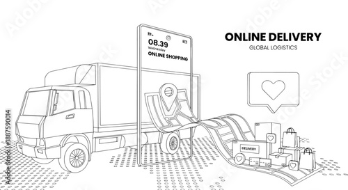 Online delivery logistics concept