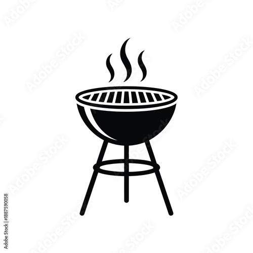 Barbecue grill with smoke