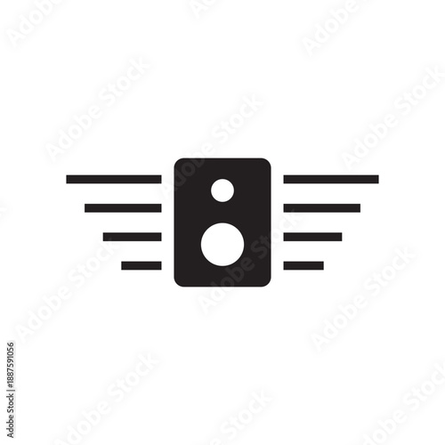  speaker with a woofer and wings