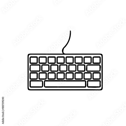 Virtual Keyboard Vector Illustration