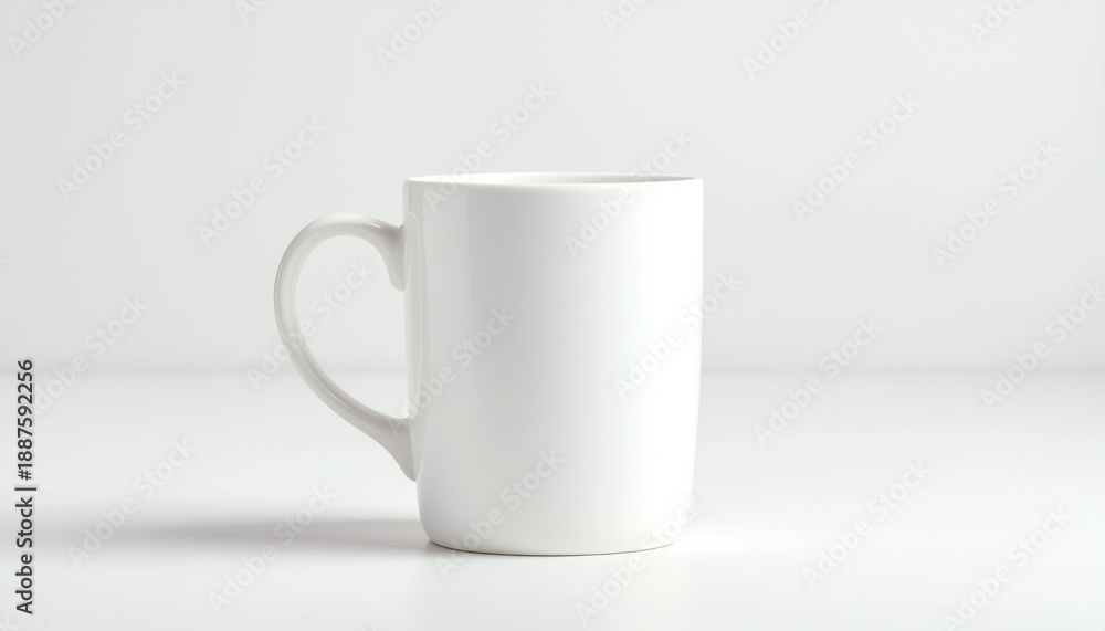 Fototapeta premium White Ceramic Mug Mockup Isolated on White Background