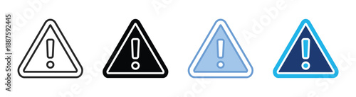 Risk icon set multiple style collection