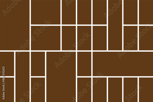 Brown brick wall texture with white grout lines