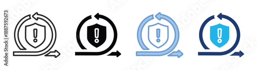 Agile icon set multiple style collection