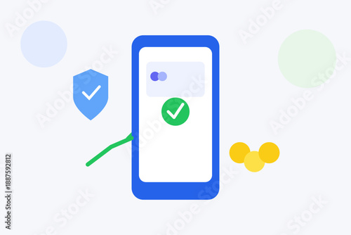 mobile phone with message icon