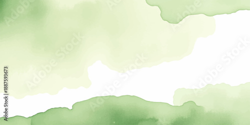 Abstract green grunge background illustration featuring a 3d paper map of a European country land silhouette with a torn ripped edge design under a vector nature sky and art clouds banner