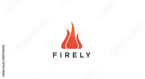 Firely Logo Design with Flame Icon.