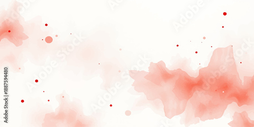 Abstract watercolor red paint splashes and ink splatters create a grunge heart pattern design with pink brush texture elements on an artistic paper background illustration