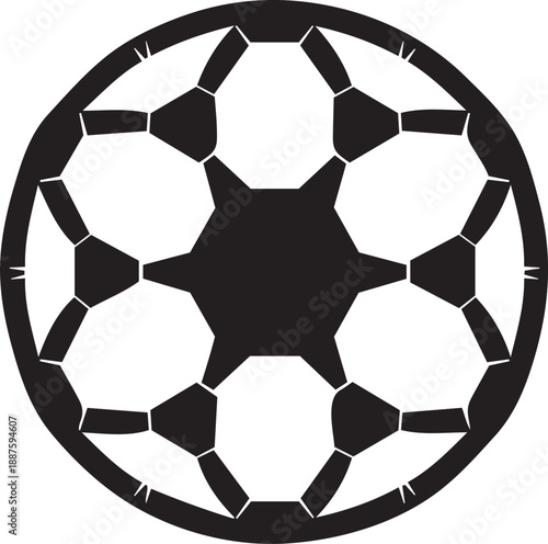Soccer Ball Silhouette Icon Design