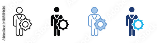 Crisis management icon set multiple style collection