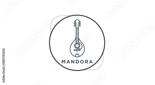 Mandora Musical Instrument Logo Design.