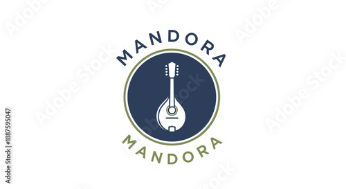 Mandora Musical Instrument Logo Design 1.