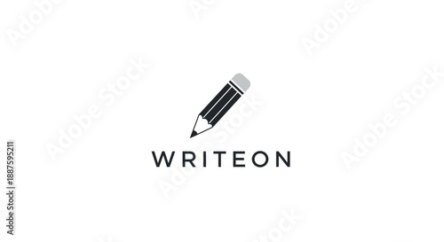 Pencil with Eraser and Writeon Text.