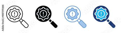 Identify icon set multiple style collection