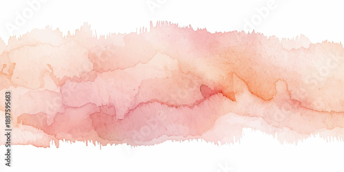 A fresh closeup of an abstract pink watercolor background featuring a macro texture reminiscent of sliced raw meat and cold ham on paper for a unique food design