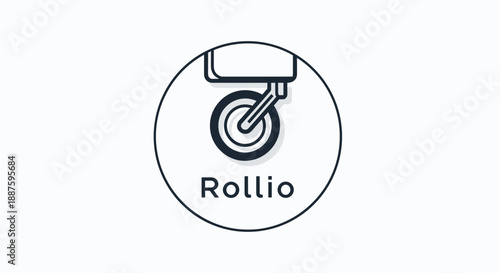Rollio Office Chair Wheel Logo Design.