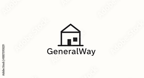 Simple House Logo Design Element.