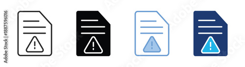 Document icon set multiple style collection