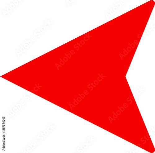 Free Download A bold red arrow pointing towards the left, set against a stark black background isolated on transparent background - GFXLoad