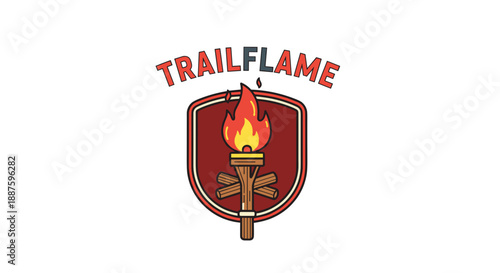 Trailflame Logo with Torch and Flame 1.