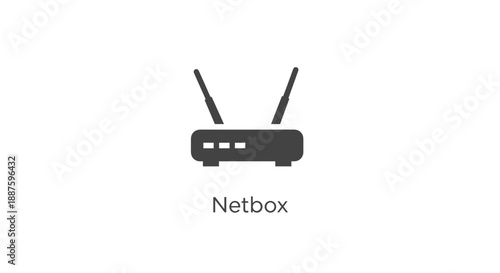 Wireless Router Netbox Device Illustration.