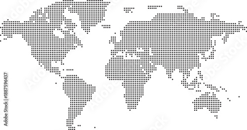 World map made of dots global connection concept 