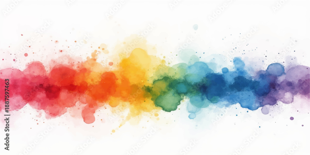 Obraz premium Colorful abstract watercolor background with splashes and textures