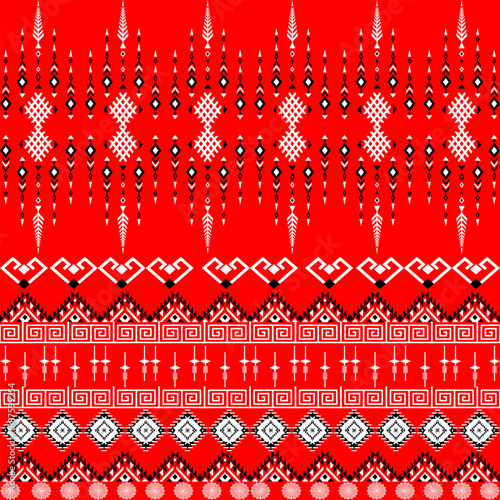 red christmas geometry seamstress pattern 