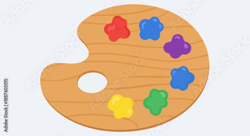 Artist Palette with Paints.