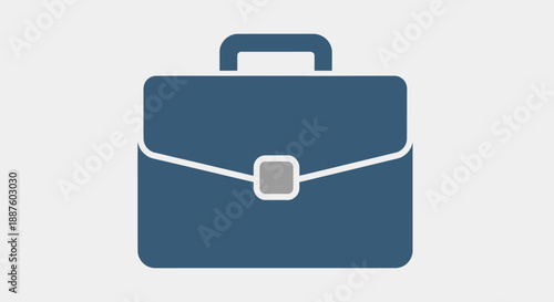 Blue Briefcase Icon Illustration.