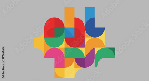 Colorful Abstract Shapes Design.