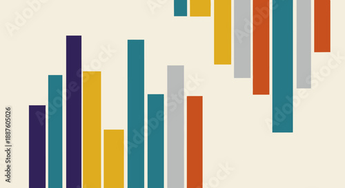 Colorful Bar Graph Illustration.