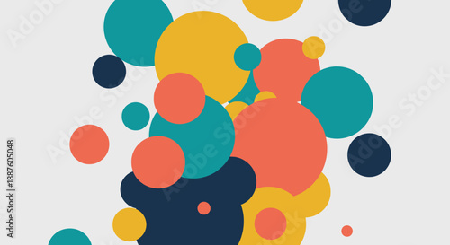 Colorful Circles Abstract Design.