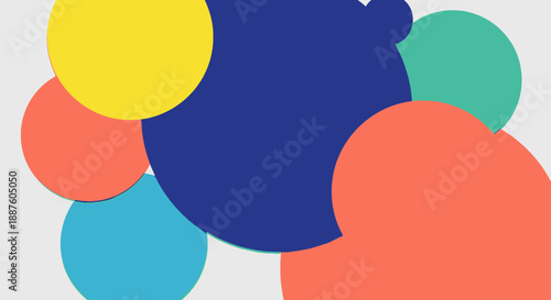 Colorful Circles Abstract Shapes.
