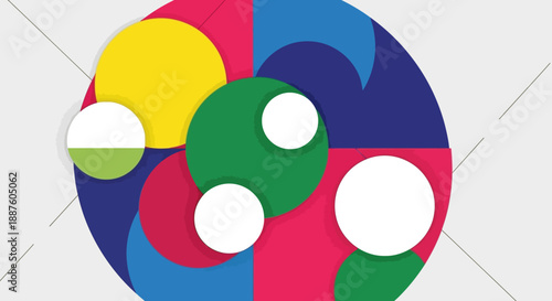 Colorful Circle Design Elements.