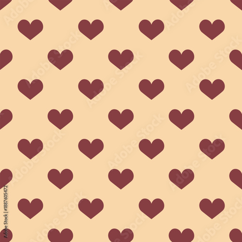 Charming heart pattern on soft peach background for Valentine's Day