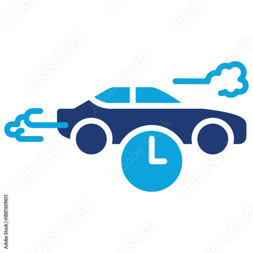 car wash duration  mixed color icon