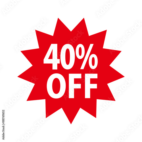 40％OFFの値引きイラスト