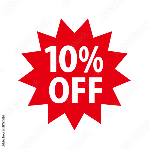 10％OFFの値引きイラスト