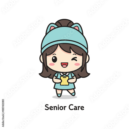 Caring for elderly person with love and compassion