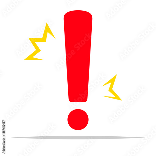 Surprised exclamation mark symbol vector isolated illustration