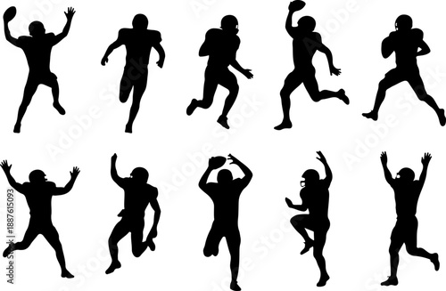 American Football Player Action Illustration