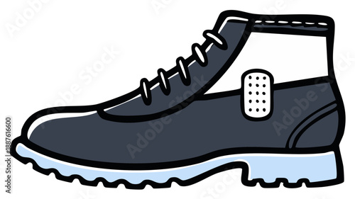 Illustrated Hiking Boot: Footwear for Outdoor Adventures, Camping, and Trekking