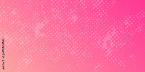 Pink orange polka dots gradient halftone background. Pop art cartoon dot texture with comic graphic design, Horizontal abstract pattern wall for cover digital technology. eps10